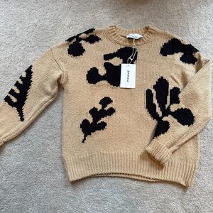 Frame Black and Tan Patterned Sweater